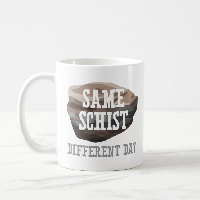 Lustige Geologie der gleiche Schiefer Kaffeetasse (Links)