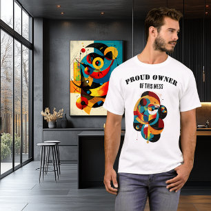 Lustige geometrische Kunst, moderne Abstraktion mi T-Shirt