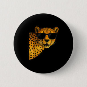 Lustige Gepard-Kunst für Männer Frauen Kinder Tier Button