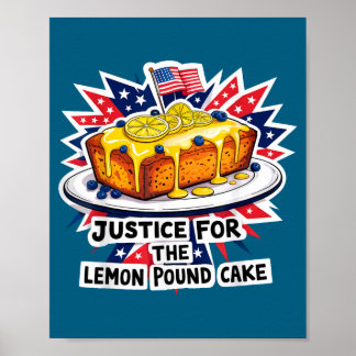 Lustige Gerechtigkeit für amerikanischen Zitronenp Poster
