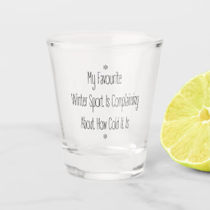 Lustige Geschenkaufschrift Mein Lieblingswinterspo Schnapsglas