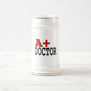 Lustige Geschenke für Doktoren: A+ Doktor Bierglas