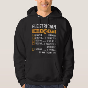 Lustige Geschenke für Elektriker - Stundensatz von Hoodie