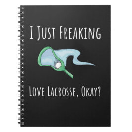 Lustige Geschenke für Lacrosse-Fans Spieler Sport  Notizblock