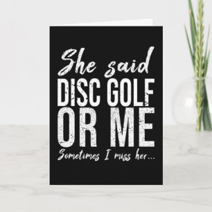 Lustige Geschenkidee für Disc Golf Karte
