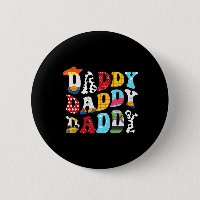 Lustige Geschichte Daddy Toy Boy Geschichte Dad Va Button (Vorderseite)