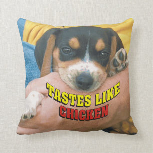 Lustige Geschmäcke mögen Huhn-Beagle-Welpen-Kiss Kissen