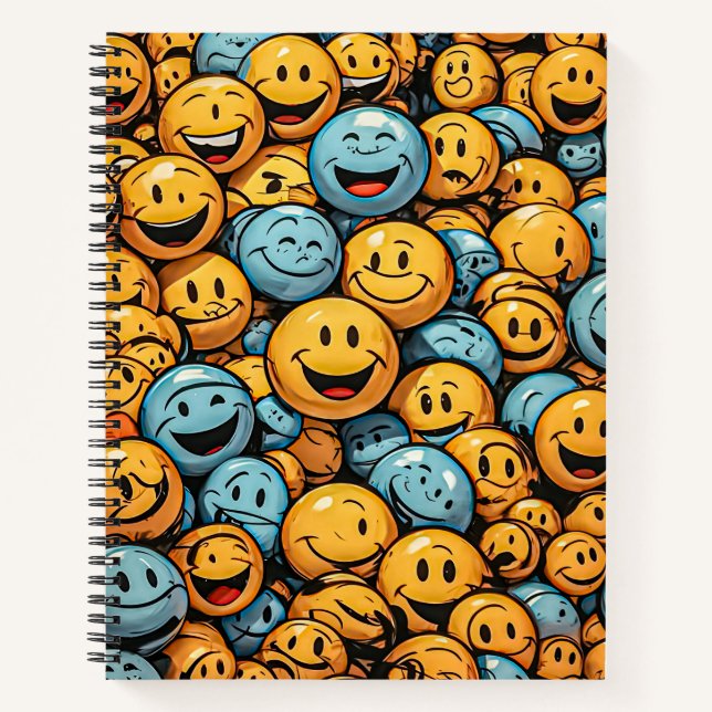 lustige Gesichter Notizbuch (Vorderseite)