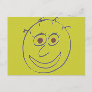 Lustige Gesichter Postkarte