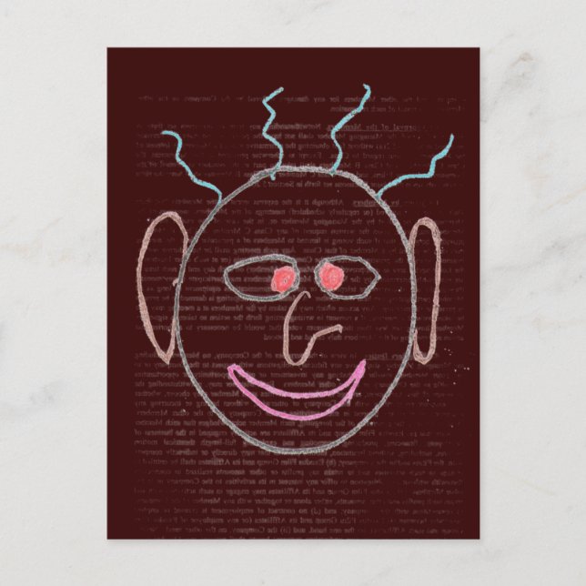 Lustige Gesichter Postkarte (Vorderseite)