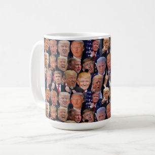 Lustige Gesichter von Trump Kaffeetasse
