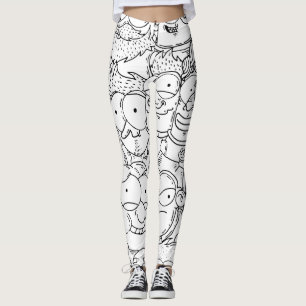 Lustige Gesichts-kreativer Muster-Entwurf Leggings