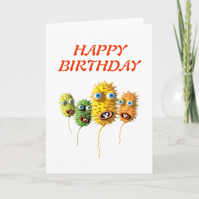 Lustige Gesichtsgeburtstagskarte Karte (Vorderseite)
