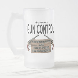 Lustige Gewehr Contol Bier-Tasse Mattglas Bierglas