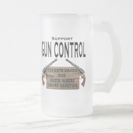 Lustige Gewehr Contol Bier-Tasse Mattglas Bierglas