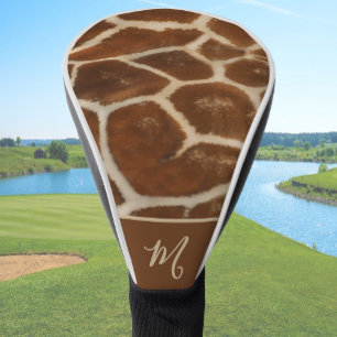 Lustige Giraffe Benutzerdefinierter Name Tierprint Golf Headcover