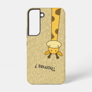 Lustige Giraffe, die von oben nach dir fragt Samsung Galaxy Hülle