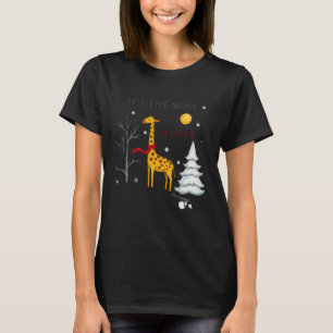Lustige Giraffe Die Wunderbarste Zeit Weihnachten T-Shirt