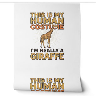 Lustige Giraffe Mensch Kostüm Vintage Stiche Shirt Tapete