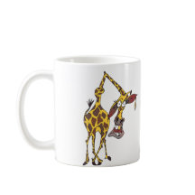 lustige Giraffe mit Ohrring und Goldzahn