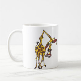 lustige Giraffe mit Ohrring und Goldzahn Tasse