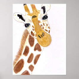 Lustige Giraffe Poster