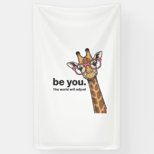 Lustige Giraffe Sei Du Vintage Gravur Shirt Design Banner