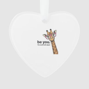 Lustige Giraffe Sei Du Vintage Gravur-Shirt-Design Ornament