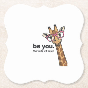 Lustige Giraffe Sei Du Vintage Gravur Shirt Design Untersetzer