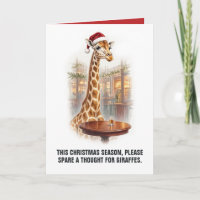 Lustige Giraffe Trink-Witz Weihnachten