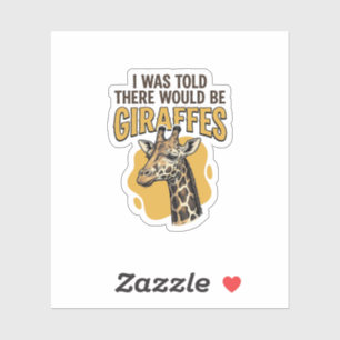 Lustige Giraffe Vintage Gravur Shirt Design_1 Aufkleber