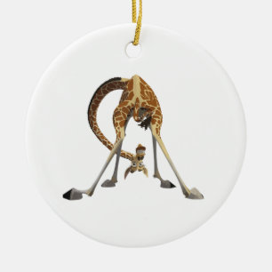 Lustige Giraffen-Grafik – Cute & Coole Design-Tier Keramik Ornament