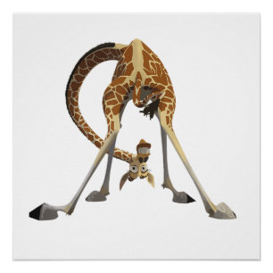 Lustige Giraffen-Grafik – Cute & Coole Design-Tier Poster