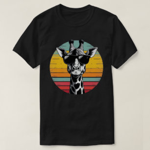 Lustige Giraffen-Sonnenbrille Vintage Afrikanische T-Shirt