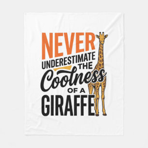 Lustige Giraffen-Zitat Vintage-Vector-T-Shirt-Desi Fleecedecke