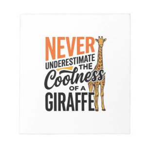 Lustige Giraffen-Zitat Vintage-Vector-T-Shirt-Desi Notizblock