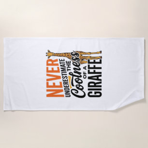 Lustige Giraffen-Zitat Vintage-Vector-T-Shirt-Desi Strandtuch
