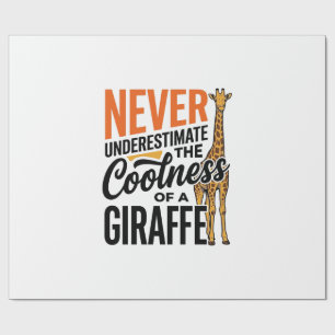 Lustige Giraffen-Zitat Vintage-Vektor-T-Shirt-Desi Geschenkpapier