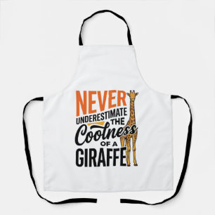 Lustige Giraffen-Zitat Vintage-Vektor-T-Shirt-Desi Schürze