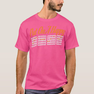 Lustige Gitarre auf einer glücklichen Vintage-Musi T-Shirt