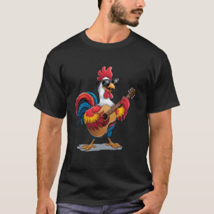 Lustige Gitarren-Kunstwerke Musikliebhaber Hahn sp T-Shirt