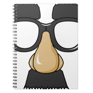 lustige Gläser der Komödie Notizblock