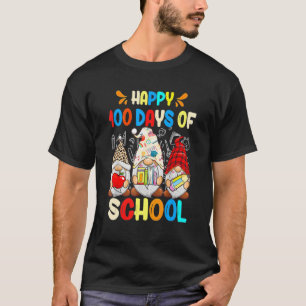 Lustige glückliche 100 Tage Schule Gnome Lehrer Ki T-Shirt