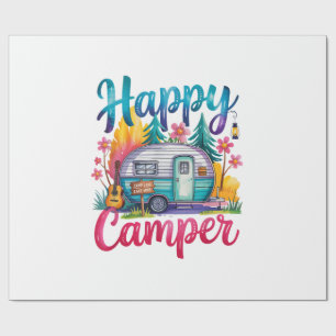 Lustige glückliche Camper Camping Bekleidung Anhän Geschenkpapier
