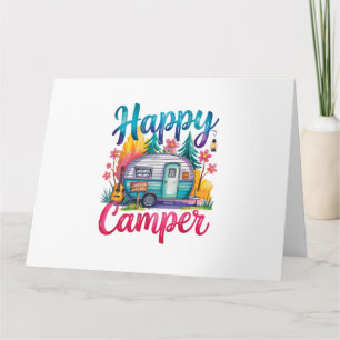 Lustige glückliche Camper Camping Bekleidung Anhän Karte