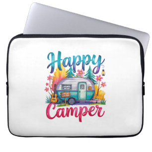 Lustige glückliche Camper Camping Bekleidung Anhän Laptopschutzhülle