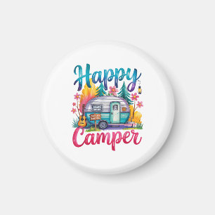 Lustige glückliche Camper Camping Bekleidung Anhän Magnet