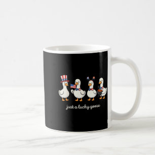 Lustige glückliche Gans Patriotischer 4. Juli Süße Kaffeetasse