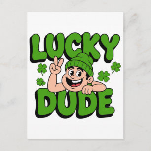 Lustige Glücksgans St. Patricks Day Design Feiertagspostkarte