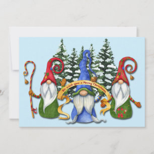 Lustige Gnom Weihnachtswünsche Feiertagskarte